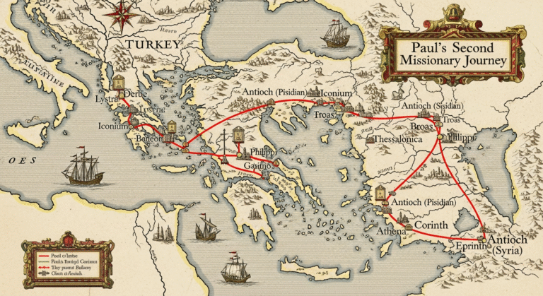 Paul's Second Missionary Journey Map